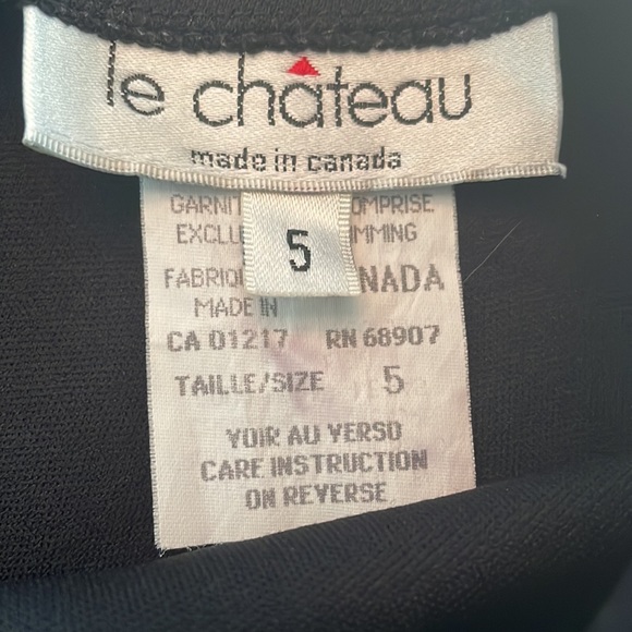 Le Chateau Black Mini Skirt Size 5 Vintage Skirt - Picture 2 of 4